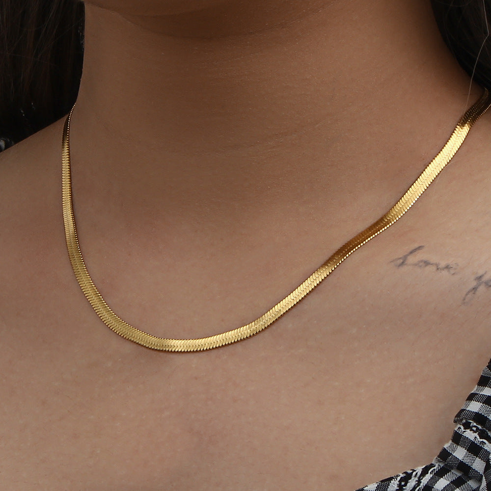 Women Fashion Stripe Geometric Stainless Steel 18K Gold Plated Bracelets