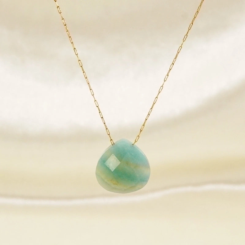 3 Pieces 304 Stainless Steel Natural Stone 14K Gold Plated Classic Style Plating Water Droplets Pendant Necklace