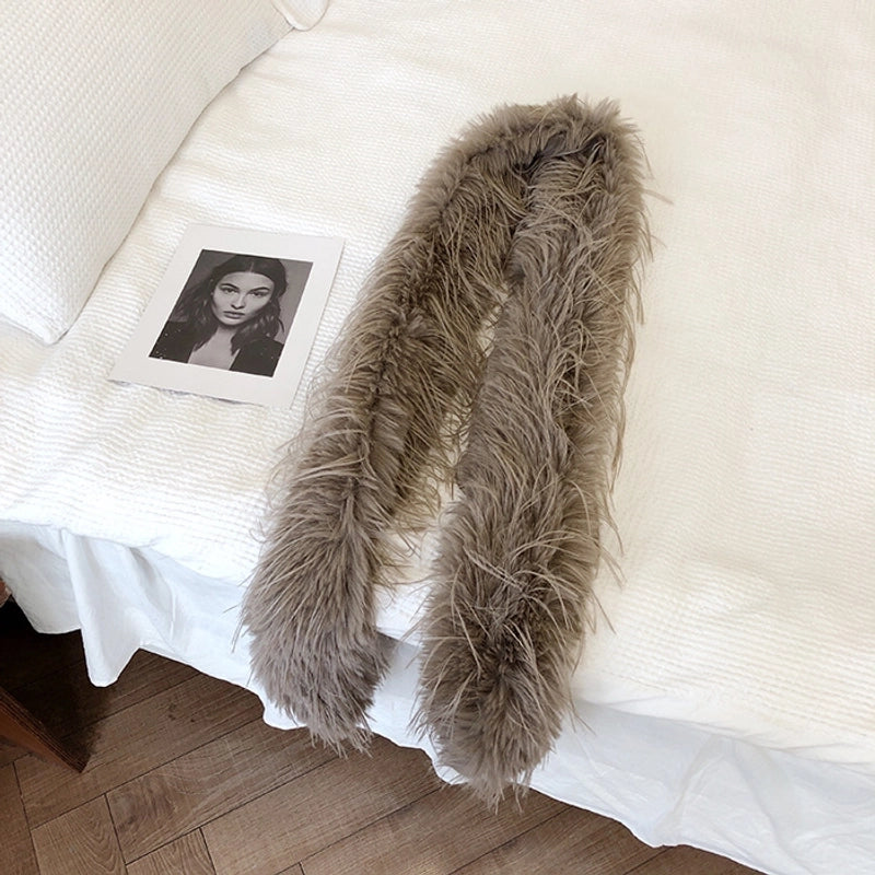 Women's Modern Style Classic Style Solid Color Plush Scarf
