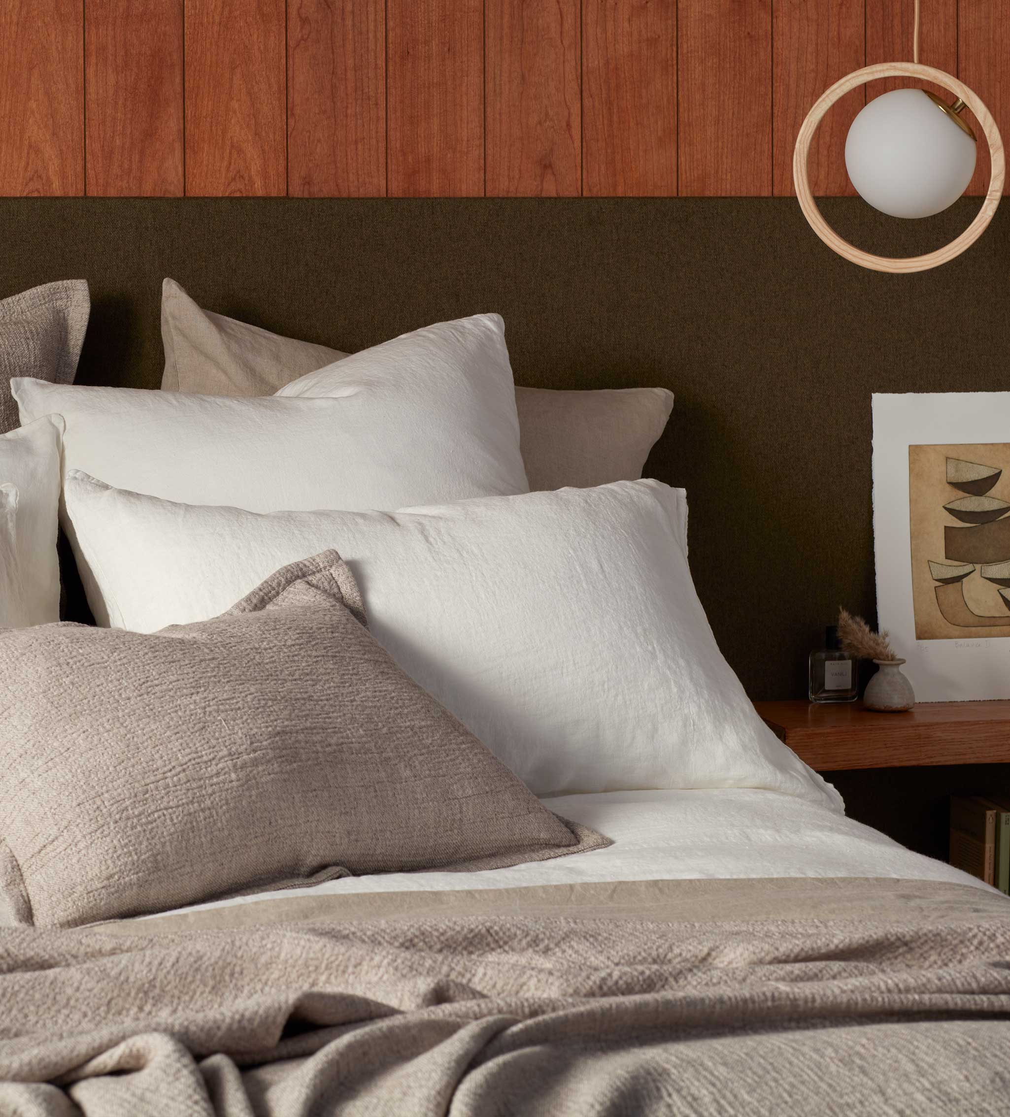 Cream 100% Linen Oxford Pillowcase