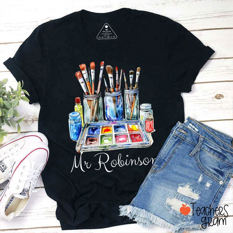 Personalized Let's Make Some Art Teacher T-Shirt