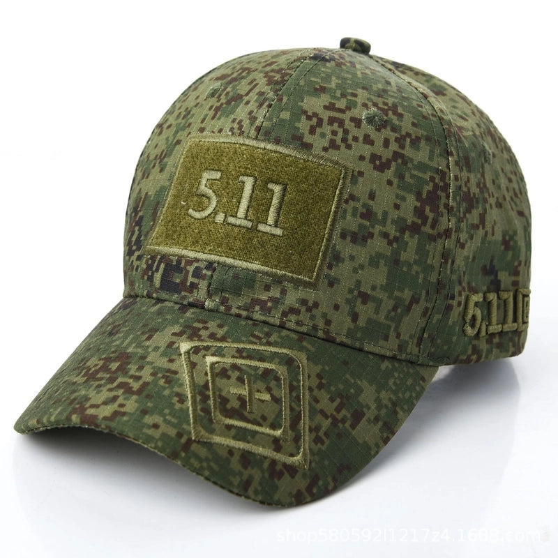 Camouflage Baseball Cap Men's 511 Embroidered Outdoor Sports Summer Sunscreen Hat Women's Military Training Hat