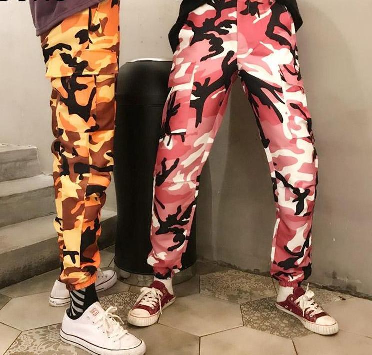 High Waisted Camo Cargo Pants