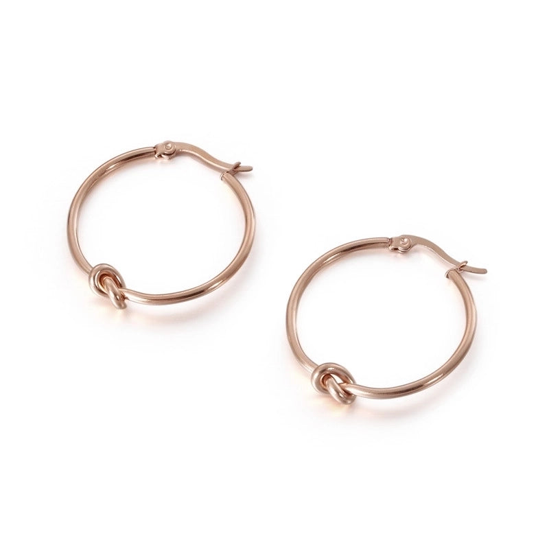 Fashion Geometric Plating Titanium Steel 18K Gold Plated Earrings