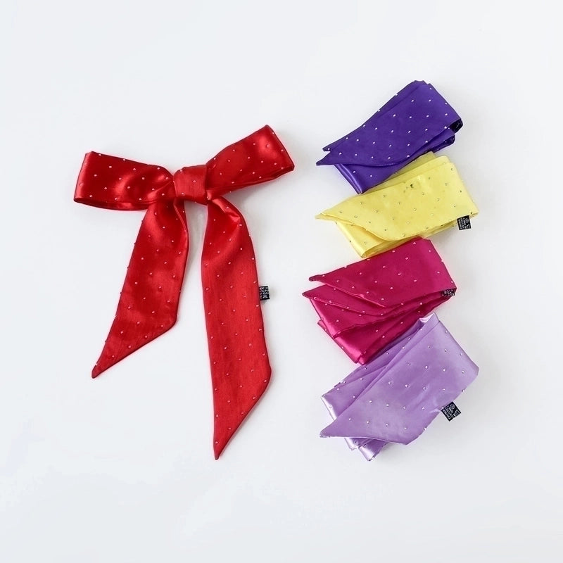Women's Basic Solid Color Satin Silk Scarf