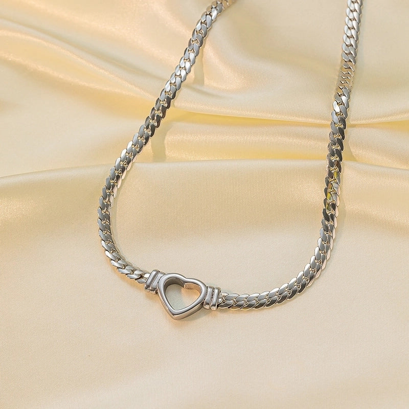 Hip-Hop Retro Solid Color Titanium Steel Plating Jewelry Set