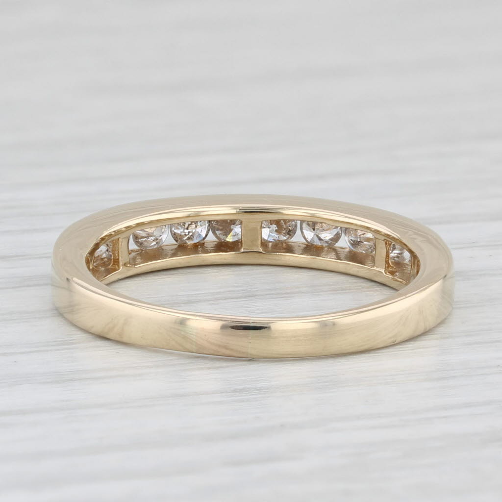 0.60ctw Diamond Wedding Band 14k Yellow Gold Size 8.5 Stackable Anniversary Ring