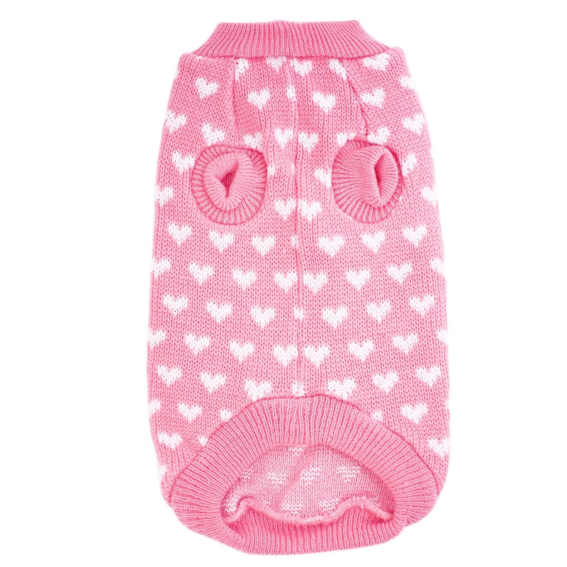 Cute Yarn Heart Shape Pet Clothing