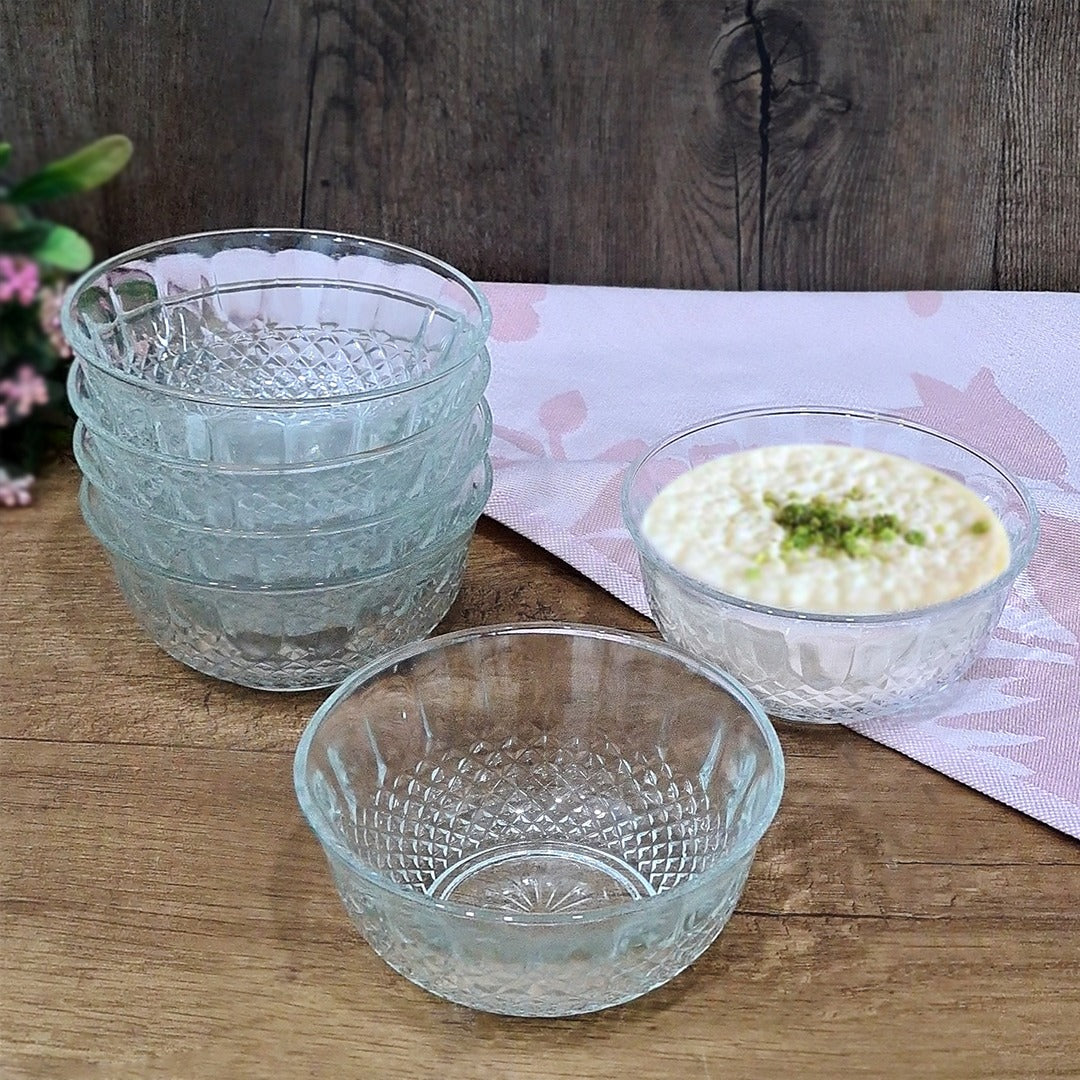 Round Star Glass Bowls Set (6pcs)