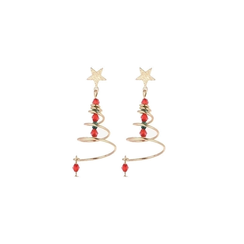 Fashion Santa Claus Christmas Socks Bell Epoxy Alloy Earrings