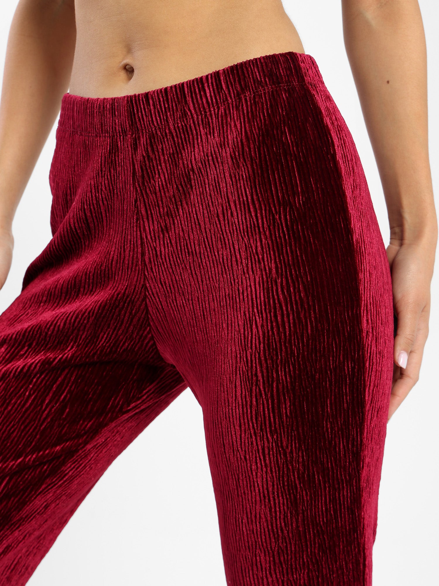 Textured Flared Pants