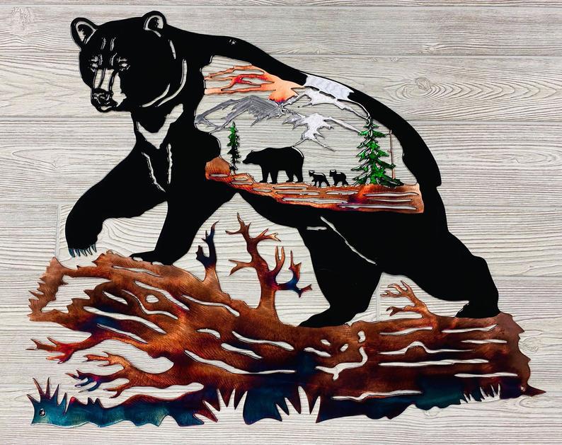 49% OFF -Rustic Style Wild Animals Metal Wall Decoration Art