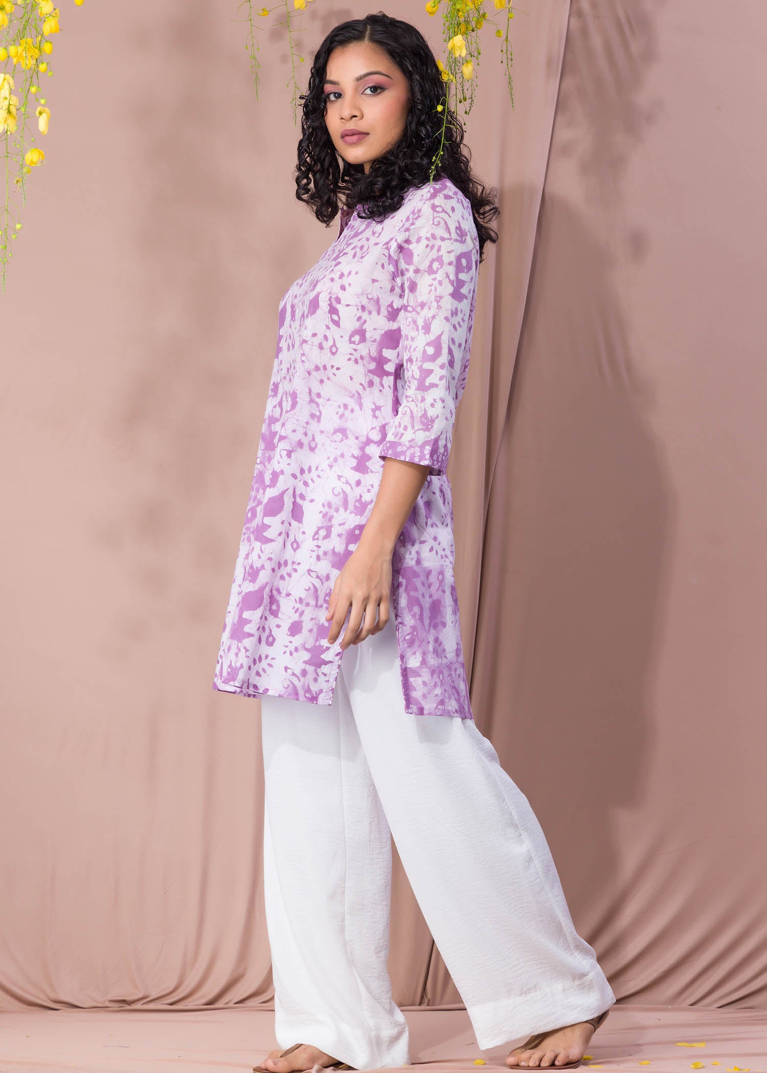 Cashmere Rose Batik Kurtha Top