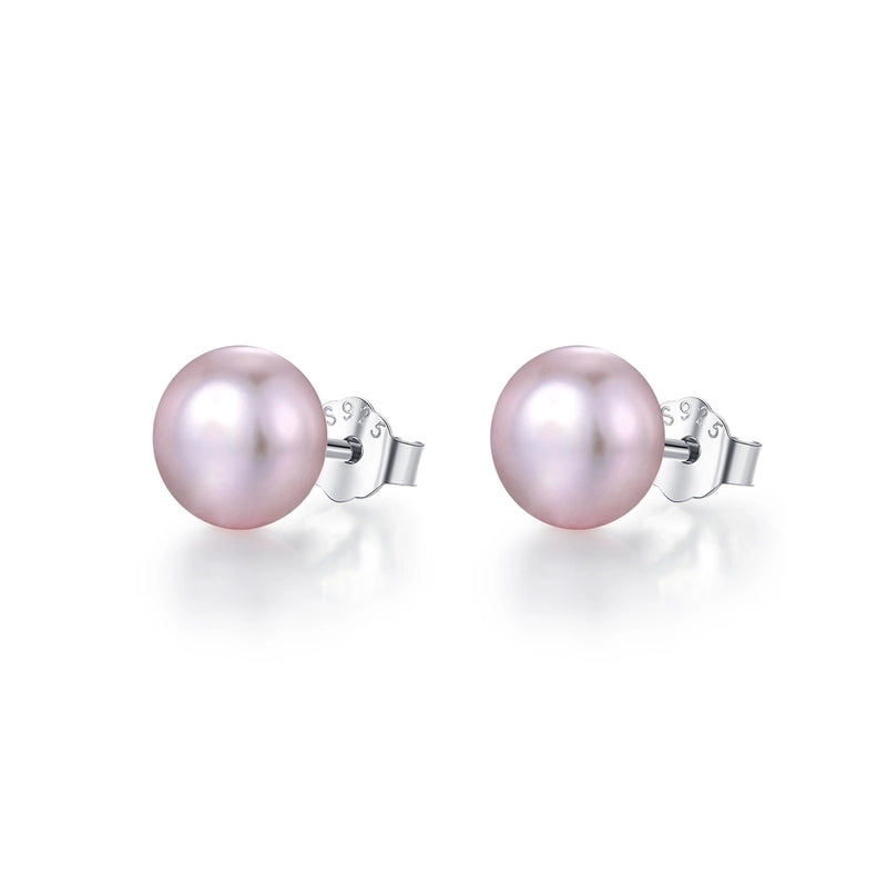 1 Pair IG Style Elegant Sweet Oval Plating 925 Sterling Silver Freshwater Pearl Ear Studs