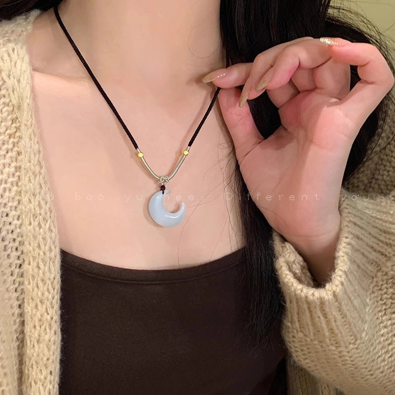 Fashion Heart Shape Titanium Steel Beaded Zircon Layered Necklaces 1 Piece