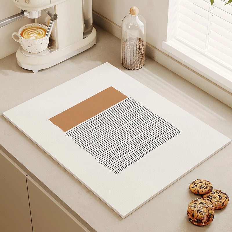Quiet Wind Tea Bar Machine Water Absorbent Quick-drying Pad Kitchen Bowl Drying Pad Tableware Dining Table Insulation Pad Tea Cup Anti-ironing Pad