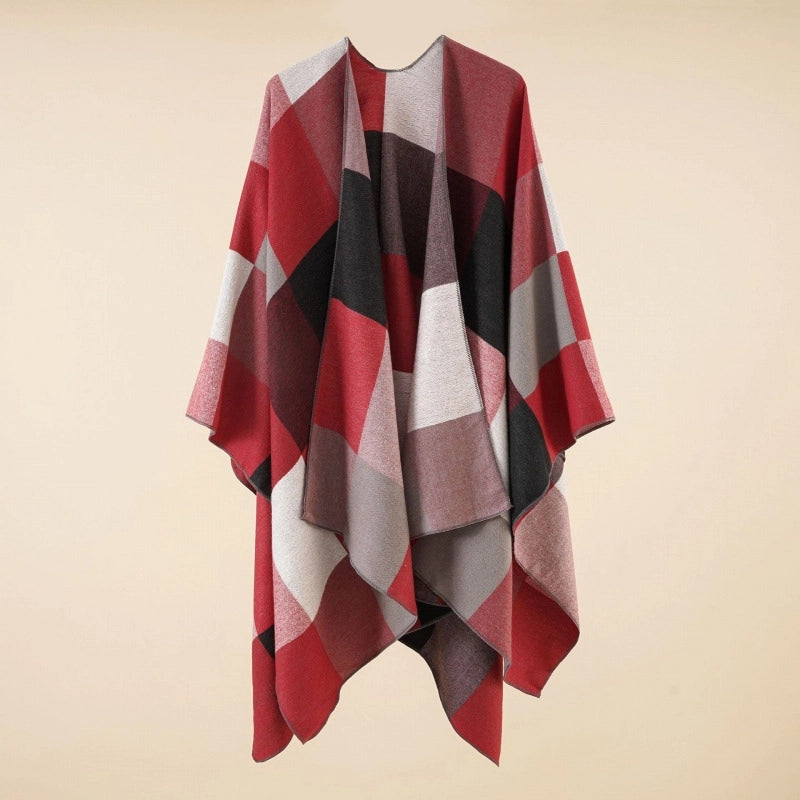Women's Casual Lattice Polyester Tassel Shawl