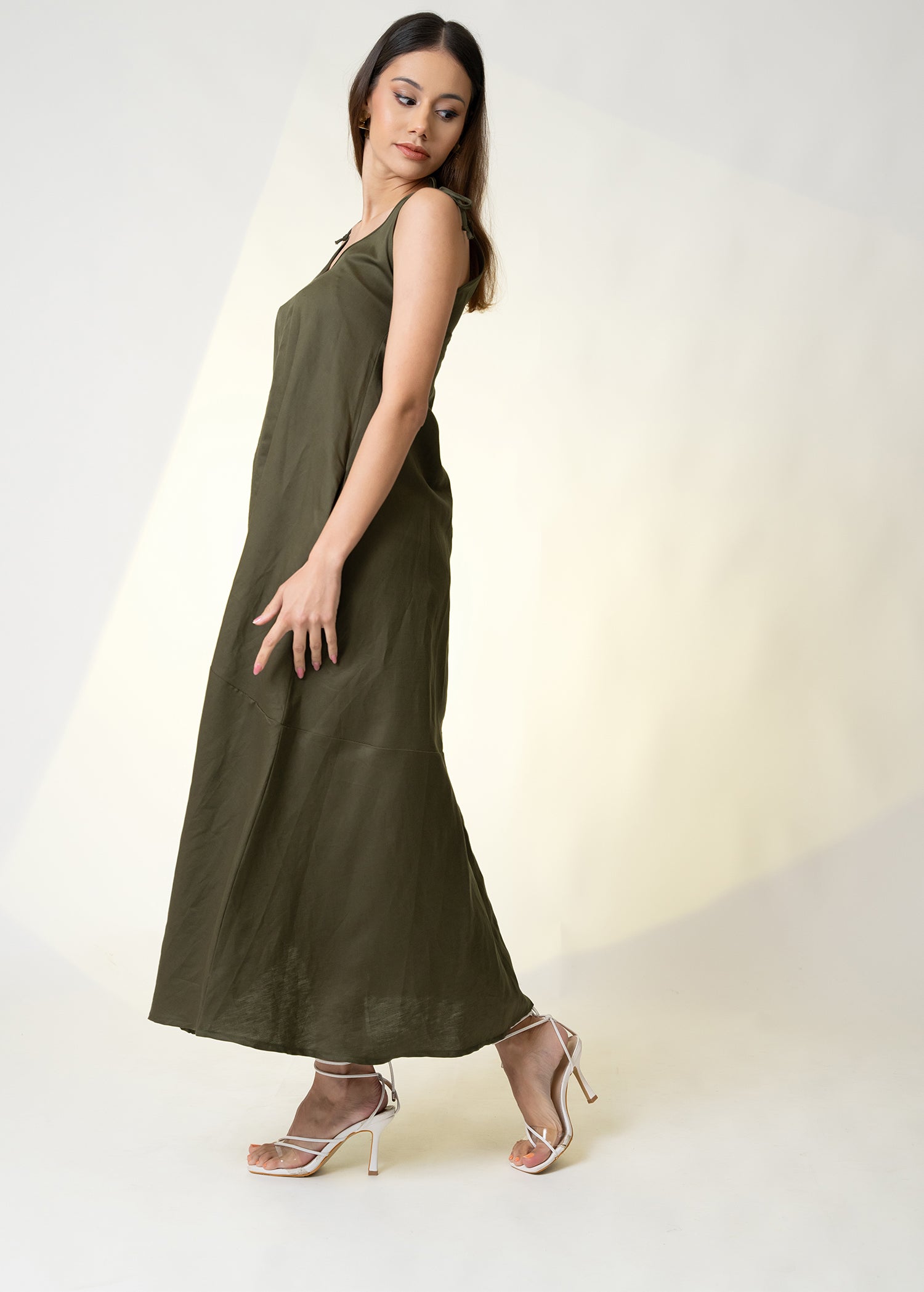 Strappy Maxi Dress With Side Pockets