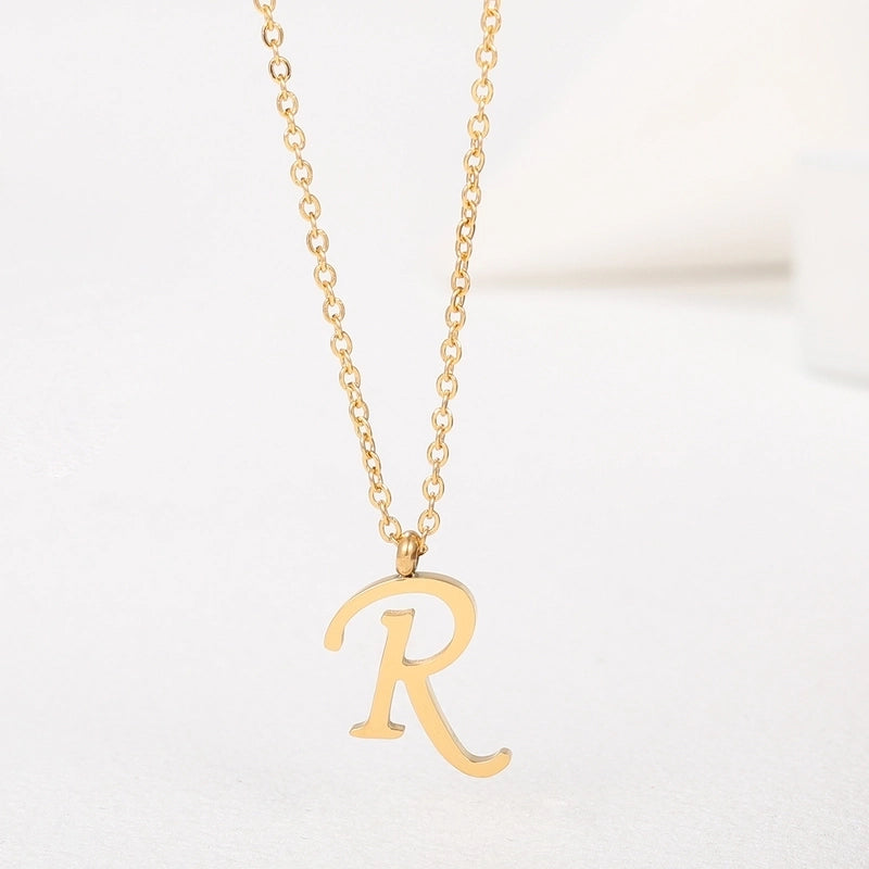 Minimalist Letter 201 Stainless Steel 18K Gold Plated Plating