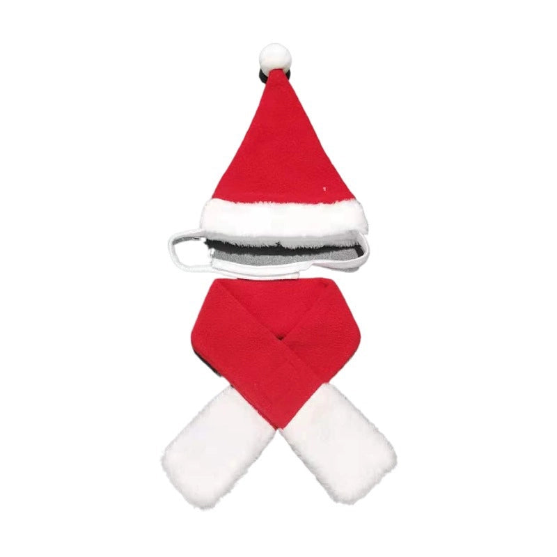 Double-Sided Velvet Christmas Bow Knot Pet Hat Pet Accessories