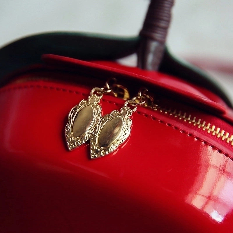 Women's Pu Leather Fruit Streetwear Round Zipper Circle Bag