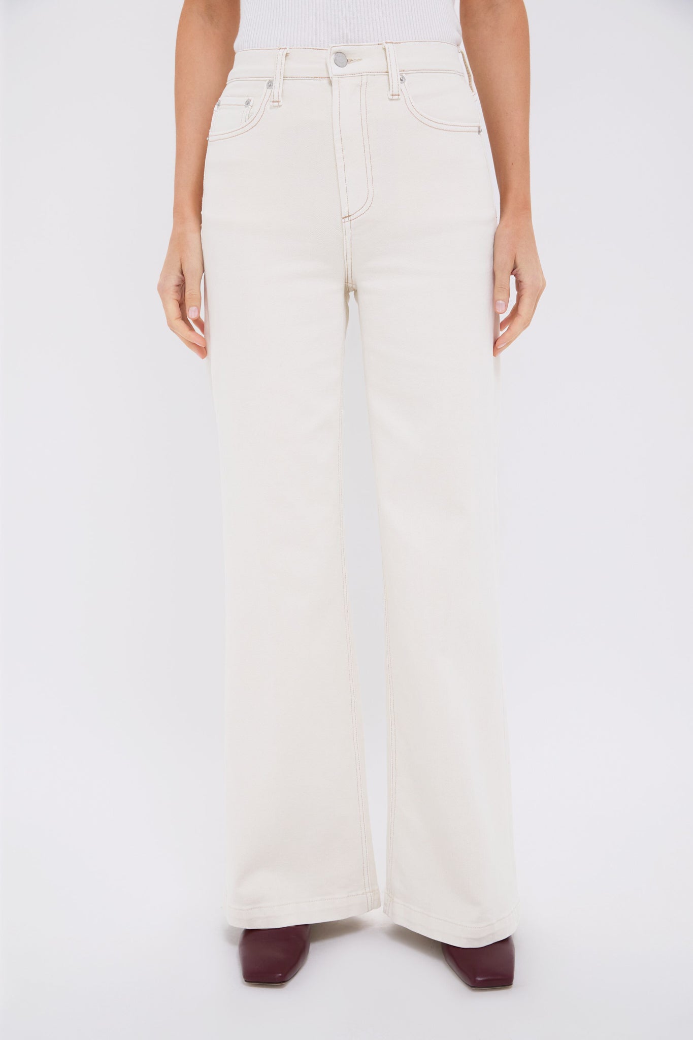 Ecru Lana High Rise Ultra Wide Leg