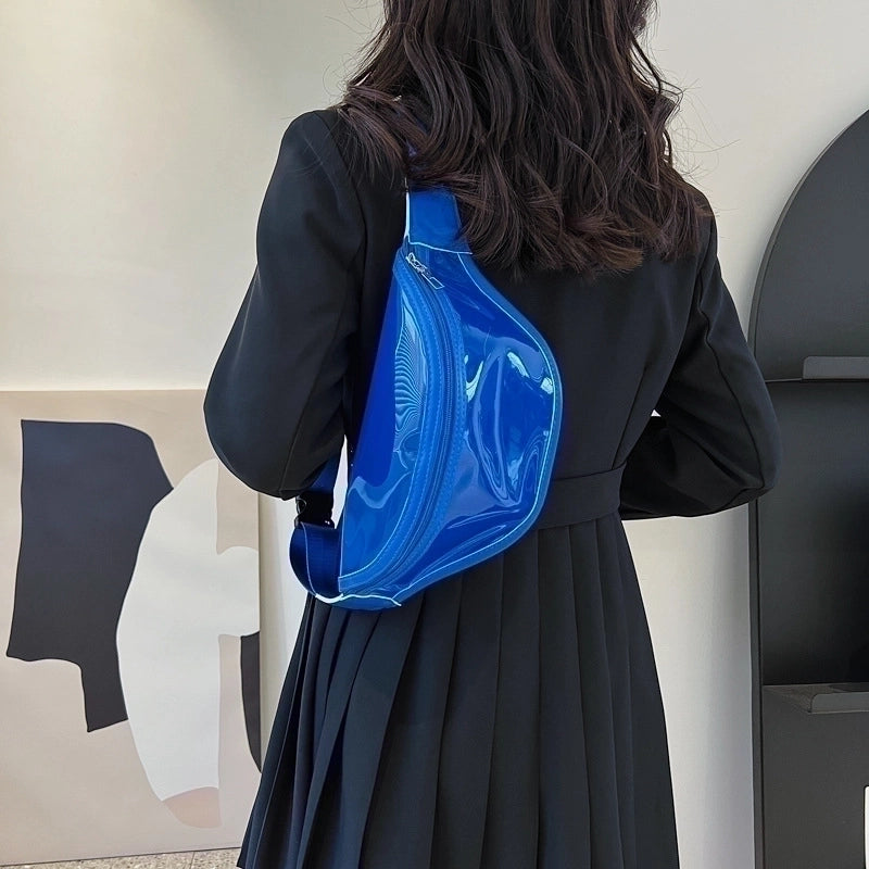 Women's Streetwear Solid Color Pvc Waist Bags
