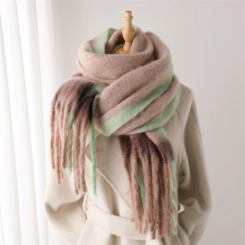 Women's Casual Tie Dye Imitation Cashmere Polyester Scarf