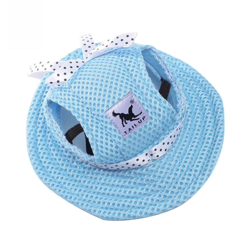 New Pet Products Mesh Breathable Sun Hat Cat And Dog Top Hat Princess Hat