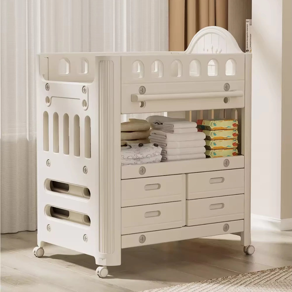 Kid's Multifunctional Nursing/Changing Table with 8 Drawers