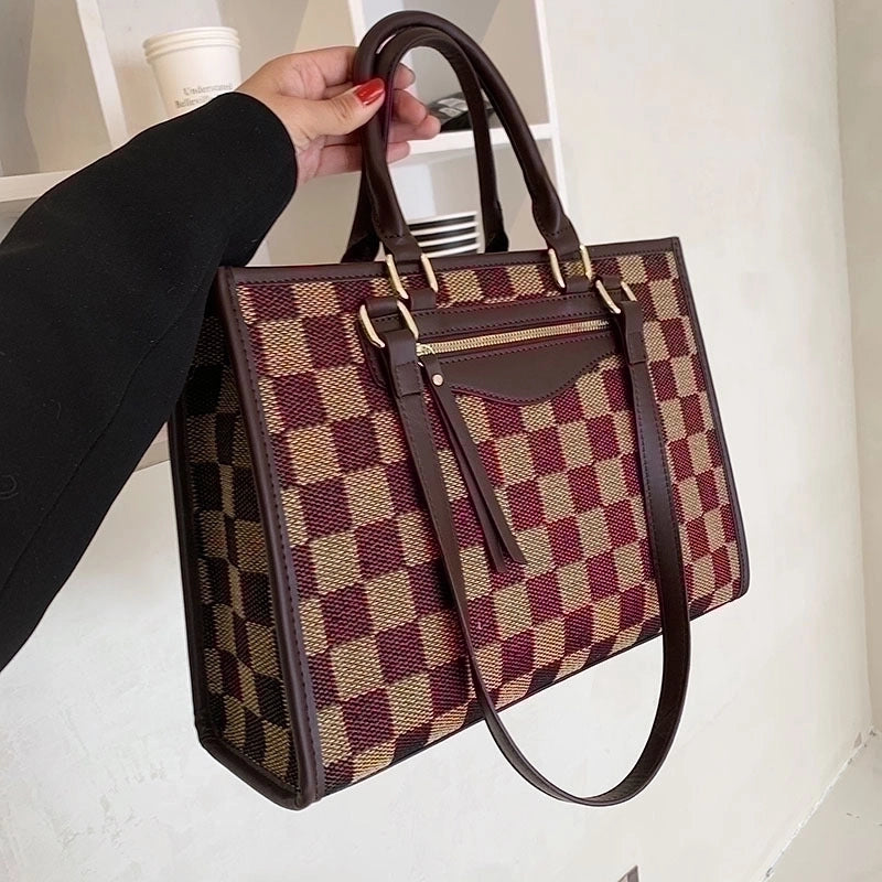 Large Pu Leather Streetwear Tote Bag Hander Bag