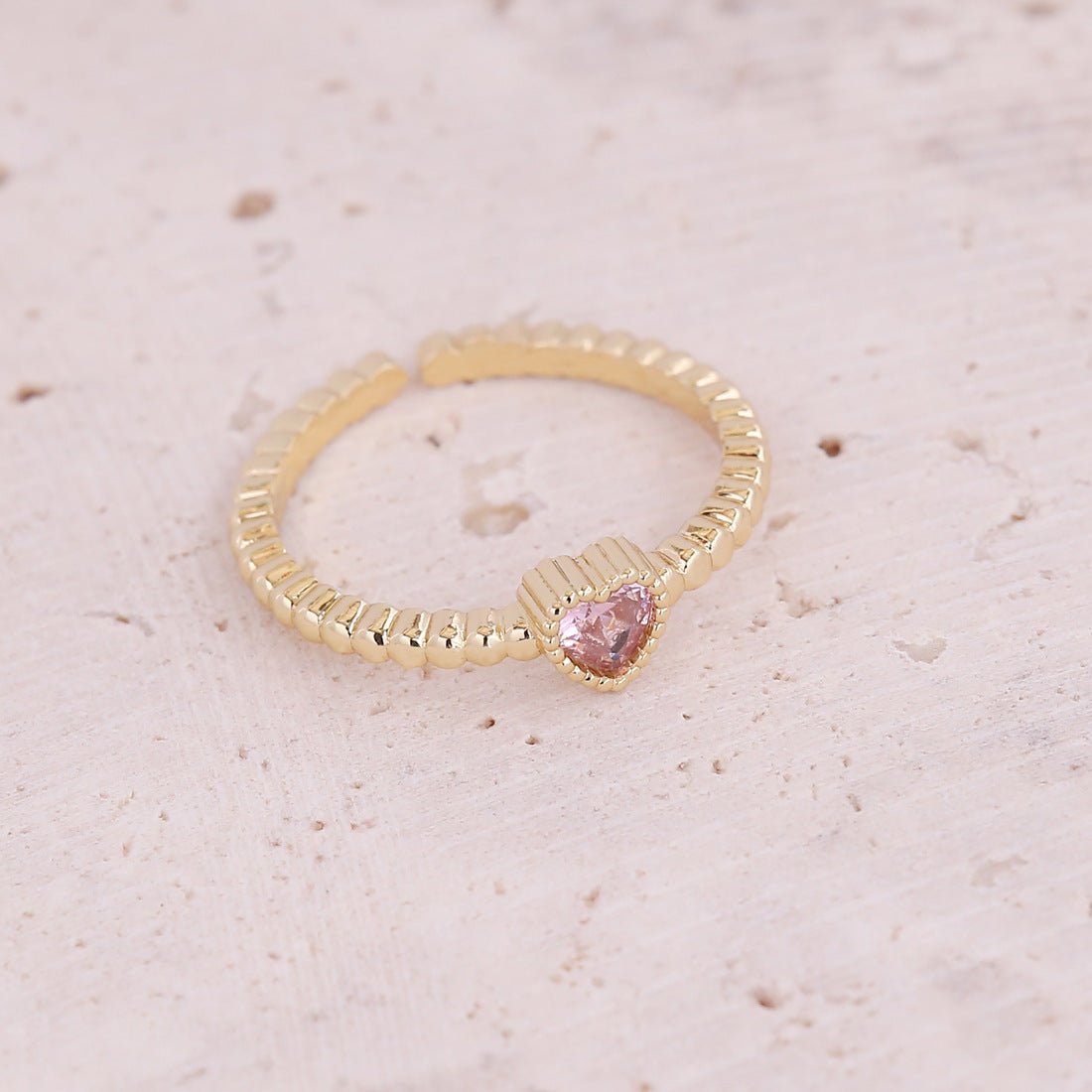 Women Little Daisy Moon Heart Copper Electroplating Rings