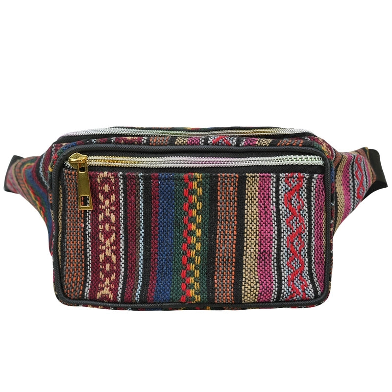 Women's Ethnic Style Color Block Polyester Waist Bags