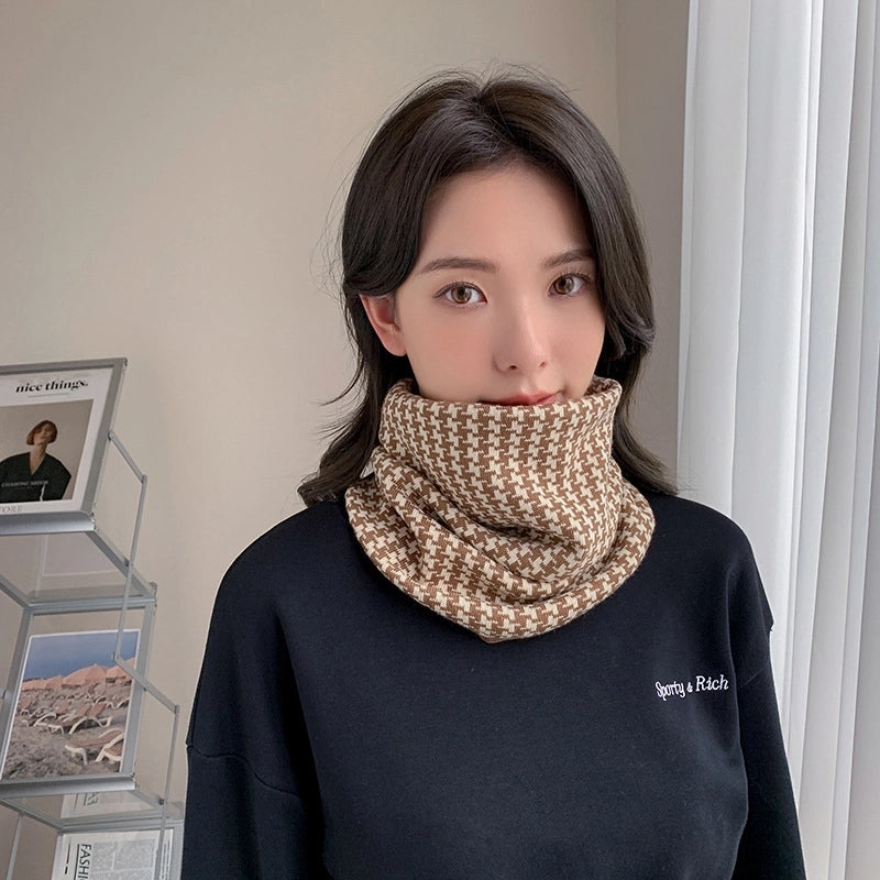 Autumn And Winter Cycling Knitted Mask Windproof Warm Multi-functional Scarf Neck Protection Collar Confinement Cap Thickened Small Scarf