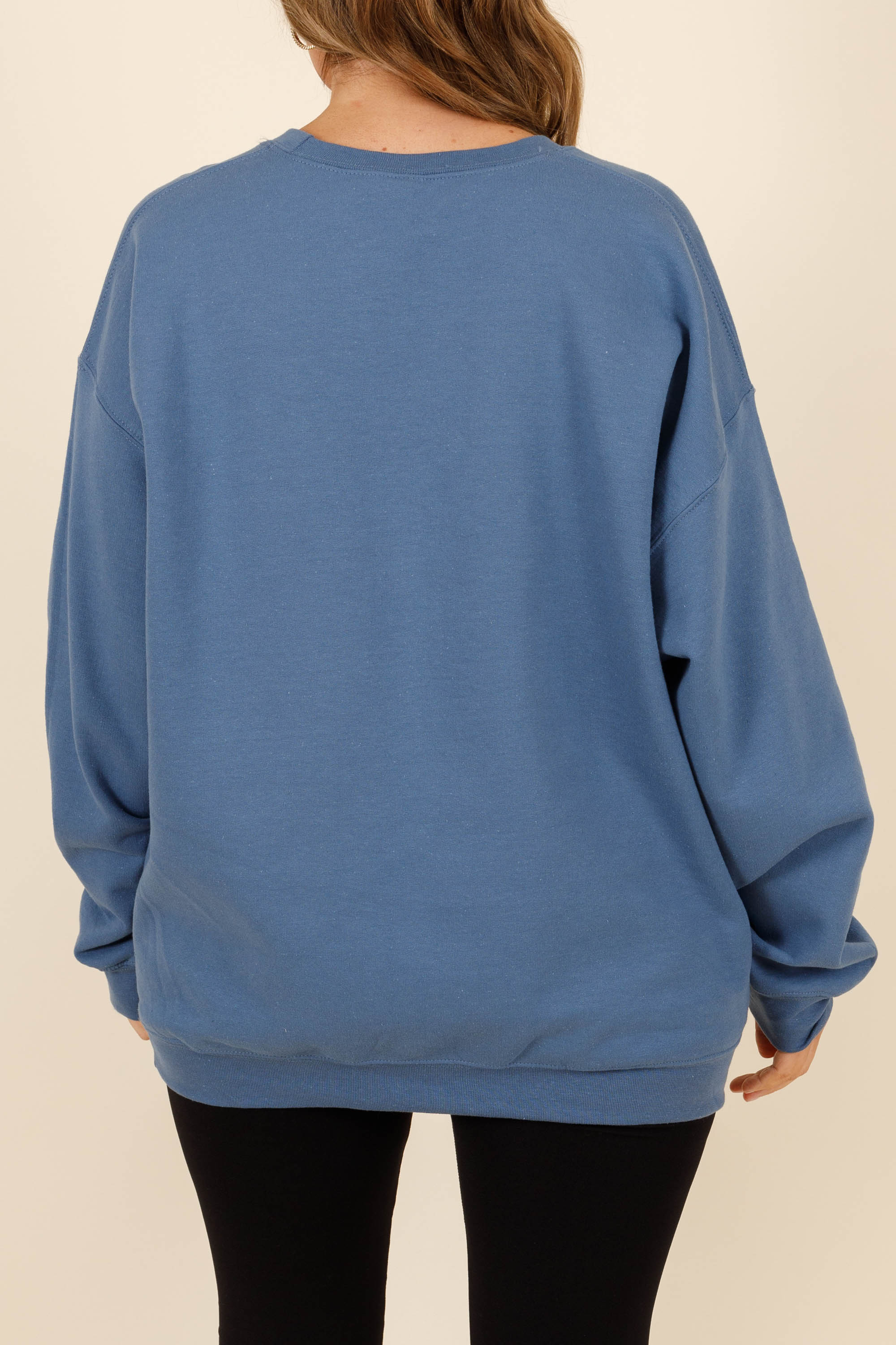 Coffee Please Sweatshirt. Indigo Blue