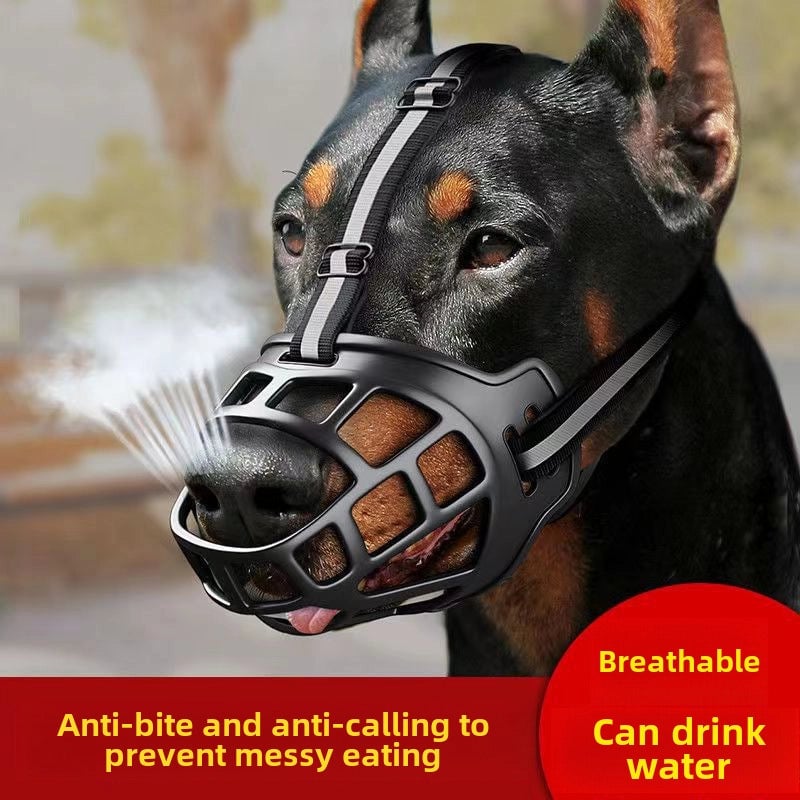 Adjustable Third Generation Reflective Dog Muzzle Anti-bite Anti-bark Anti-eat Large Medium Small Dog Mouth Cover Pet Supplies