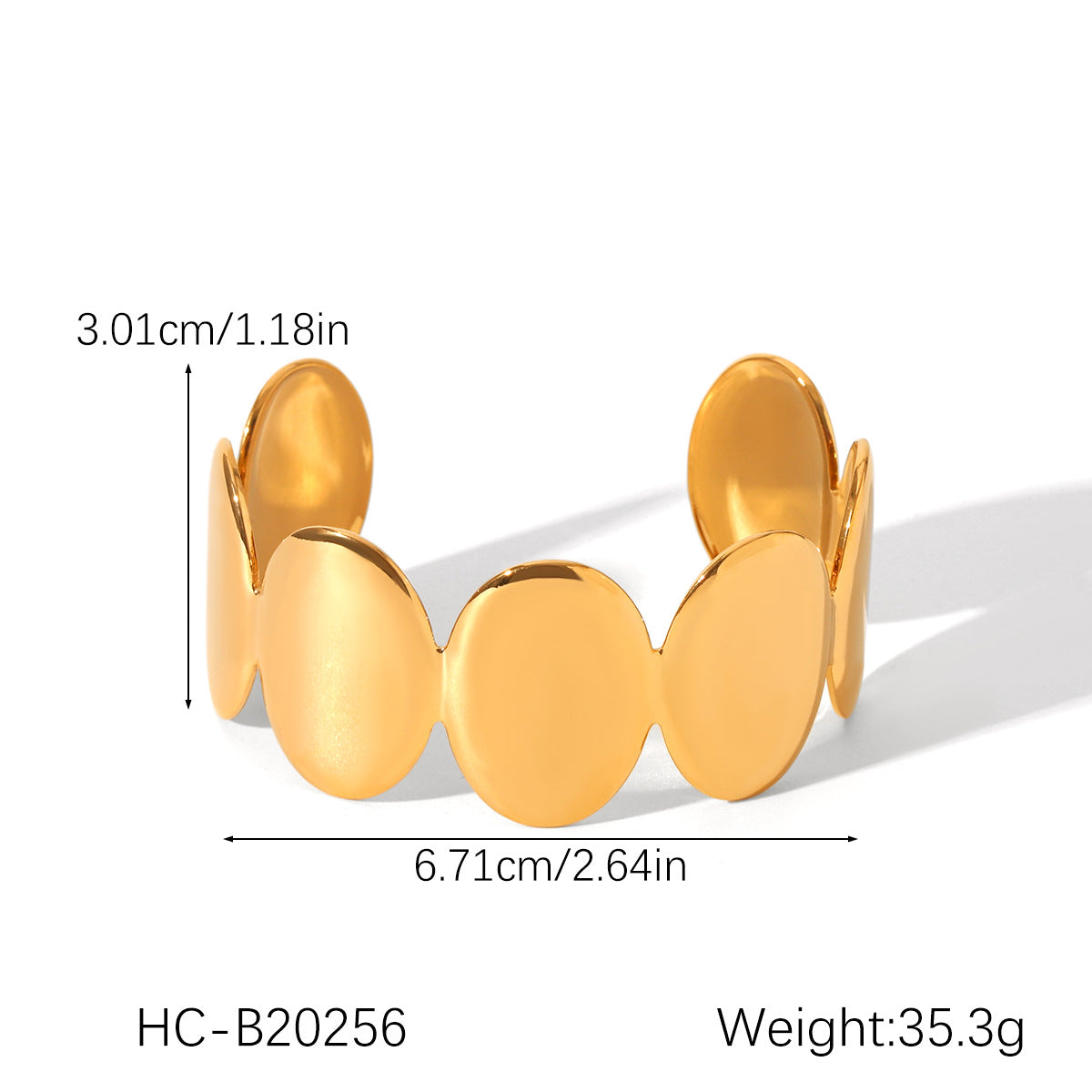 Ins Style Stainless Steel Bracelet 18K Gold-Plated Open Bracelet Titanium Steel Bracelet Female Jewelry