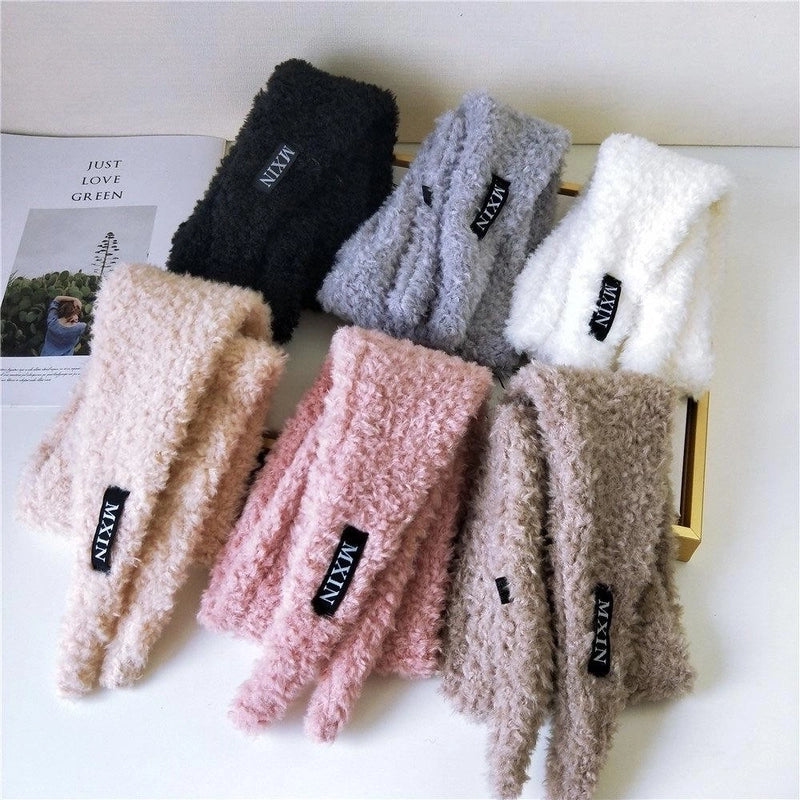 Women'S Sweet Solid Color Patchwork Scarf