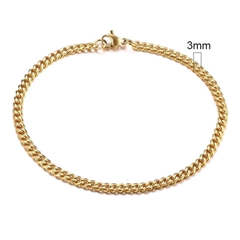 Hip-hop Geometric Stainless Steel Gold Plated Gold Plated Bracelets