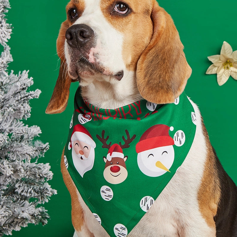 Minimalist Polyester Christmas Christmas Tree Santa Claus Pet Saliva Towel