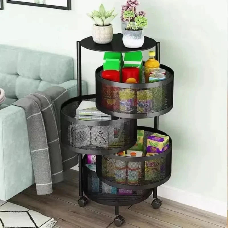 Premium Round Metal Trolley By MATRIX