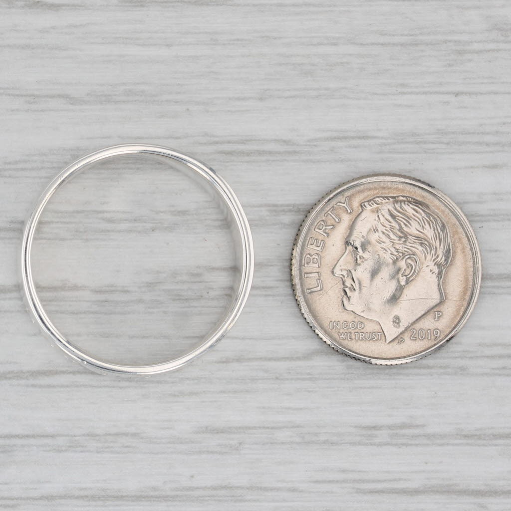 Une Vie a Plaein Bord Ring Sterling Silver Size 9 Band Stackable A Rodin
