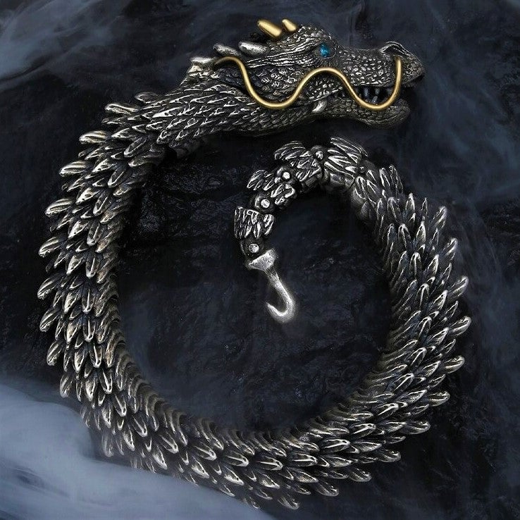 ⏰Unleashing the Power of Handmade Golden Horn Dragon Bracelet