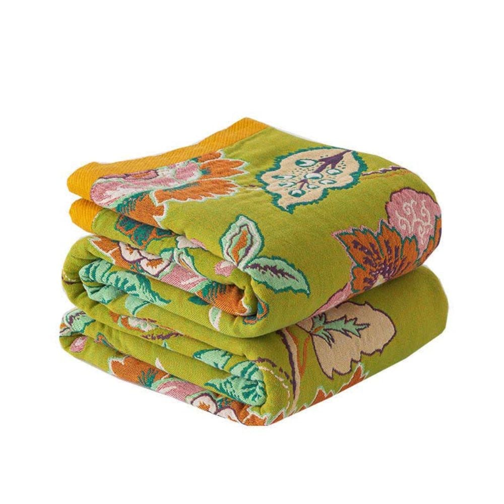 Wildbloom Reversible Flora Cotton Blanket