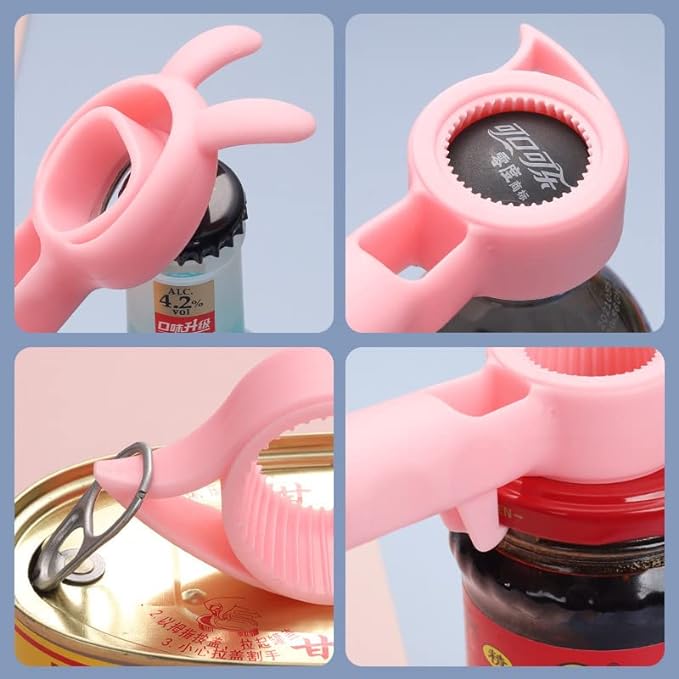 1 Pcs 4 in 1 Multi Function Can Opener Bottle