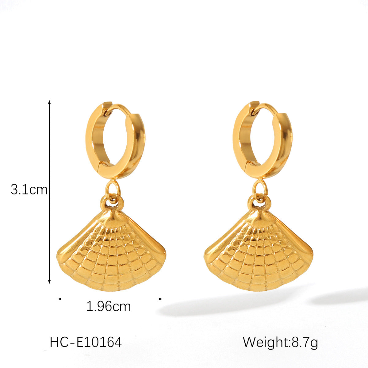 Customized Marine Titanium Steel Earrings Stainless Steel Crab Starfish Shell Earrings Earrings