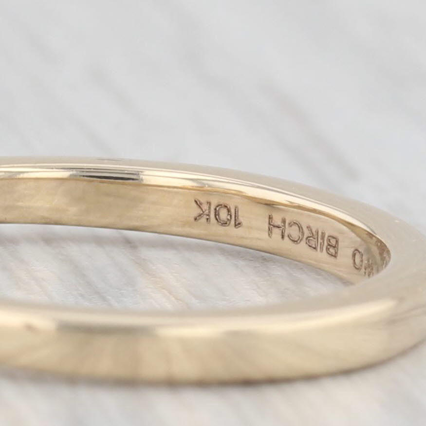 0.10ctw Diamond Wedding Band Guard Enhancer Band 10k Yellow Gold Size 5