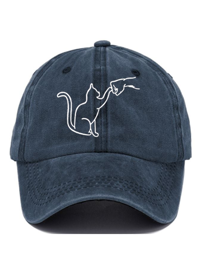 Cute Cat Printed Hat