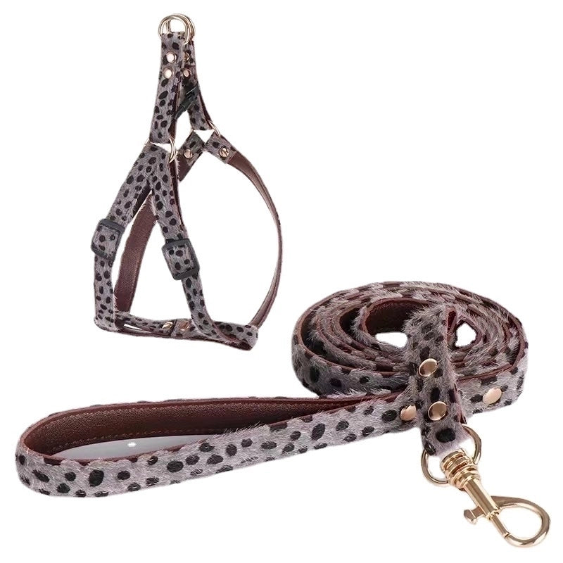 Mohair Leopard Pet Collar