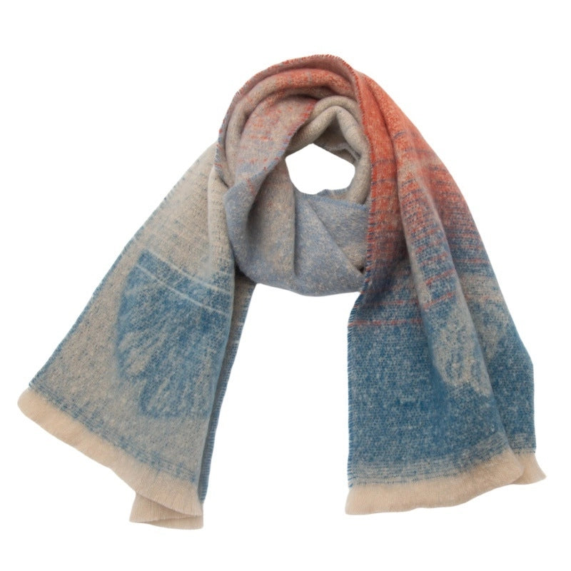 Unisex Casual Minimalist Ginkgo Leaf Polyester Scarf